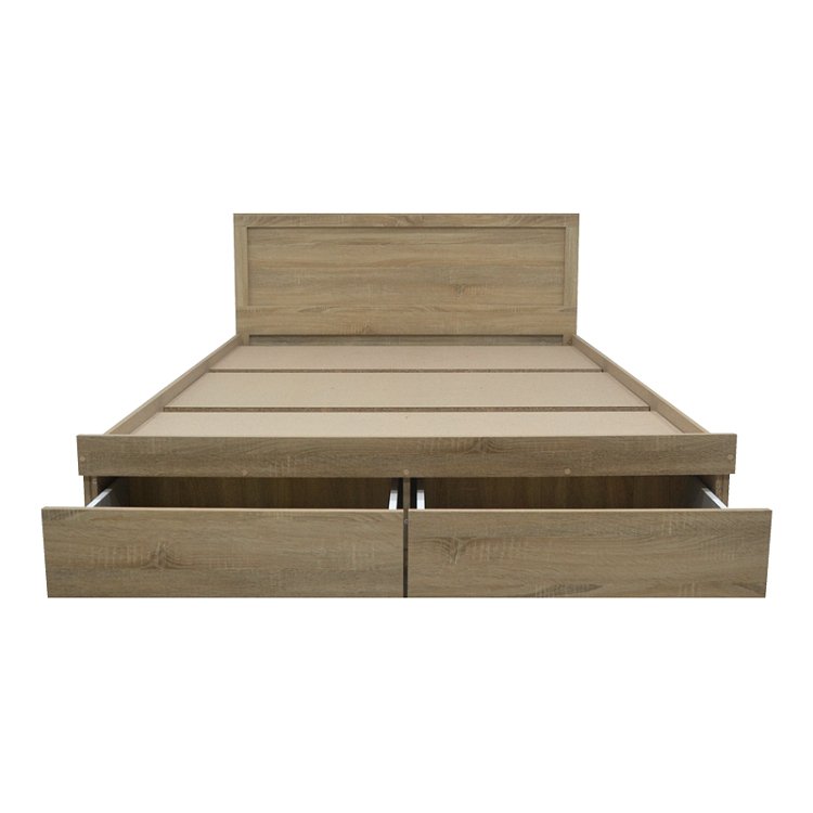 Κρεβάτι Olympus pakoworld με συρτάρι σε sonoma απόχρωση 140x200εκ 123-000228