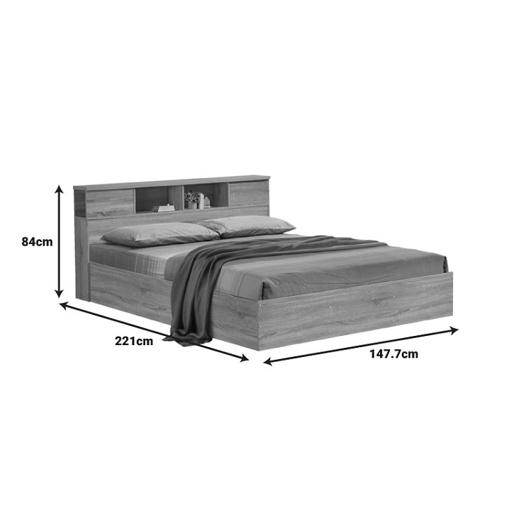 Κρεβάτι OLYMPUS pakoworld σε sonoma απόχρωση 140x200εκ 123-000235