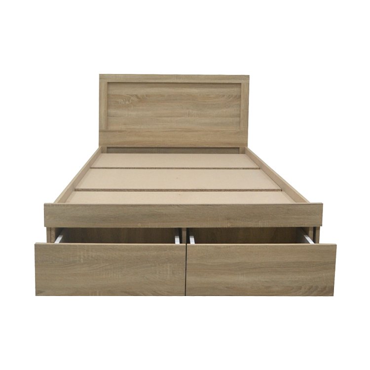 Κρεβάτι Olympus pakoworld με συρτάρι σε sonoma απόχρωση 100x200εκ 123-000236