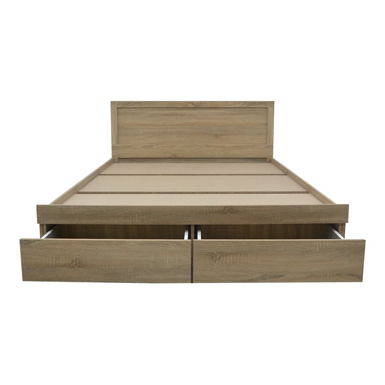 Κρεβάτι Olympus pakoworld με συρτάρι σε sonoma απόχρωση 150x200εκ 123-000237