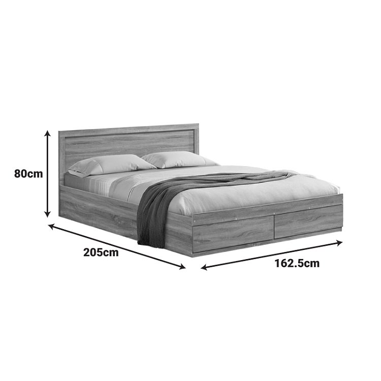 Κρεβάτι Olympus pakoworld με συρτάρι σε wenge απόχρωση 160x200εκ 123-000250