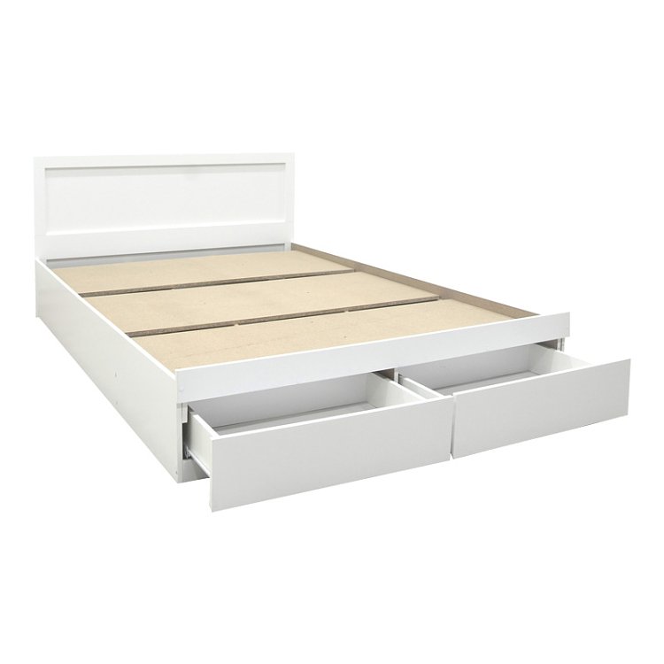Κρεβάτι Olympus pakoworld με συρτάρι σε λευκή απόχρωση 140x200εκ 123-000251