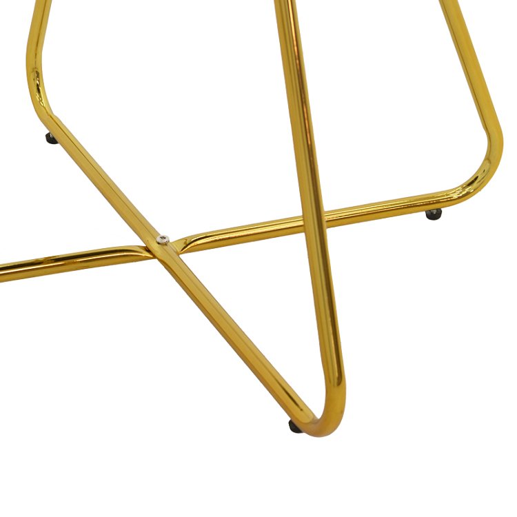 Καρέκλα Valentina pakoworld μπεζ βελούδο-χρυσό πόδι 65x60x82εκ 2τμχ 127-000168