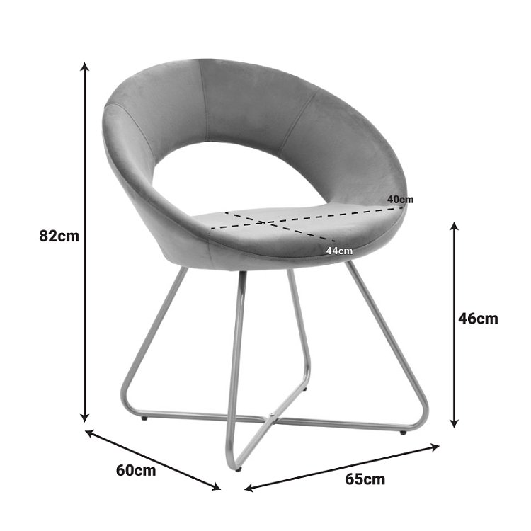 Καρέκλα Valentina pakoworld μπεζ βελούδο-χρυσό πόδι 65x60x82εκ 2τμχ 127-000168