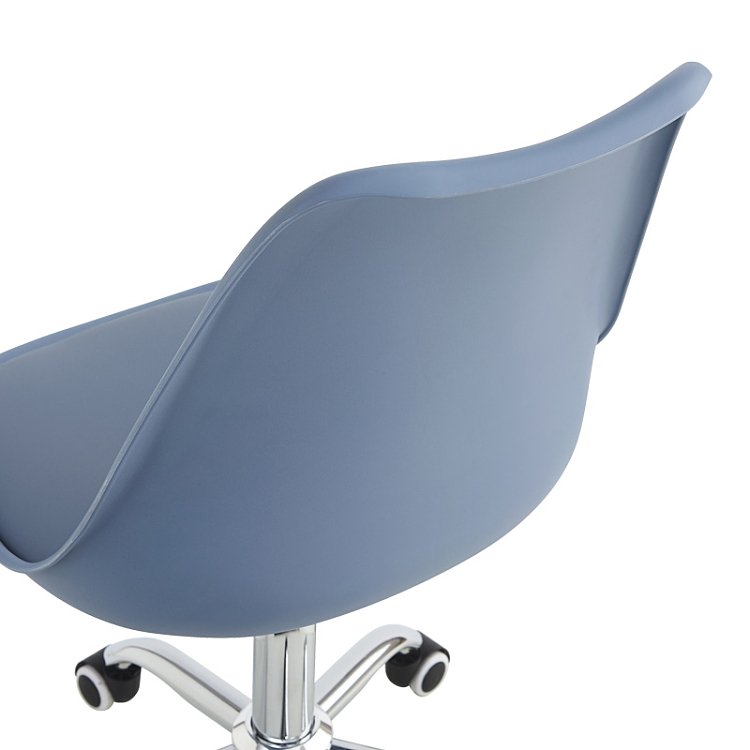 Καρέκλα γραφείου εργασίας Gaston II pakoworld pp-pu σε απόχρωση ανοιχτό μπλε 48x57x77-90εκ 127-000186
