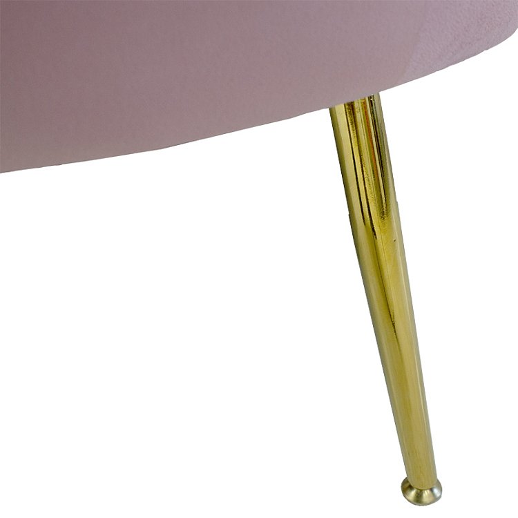 Καναπές 2θέσιος Daimon pakoworld βελούδο ροζ 134x70x77εκ 128-000006