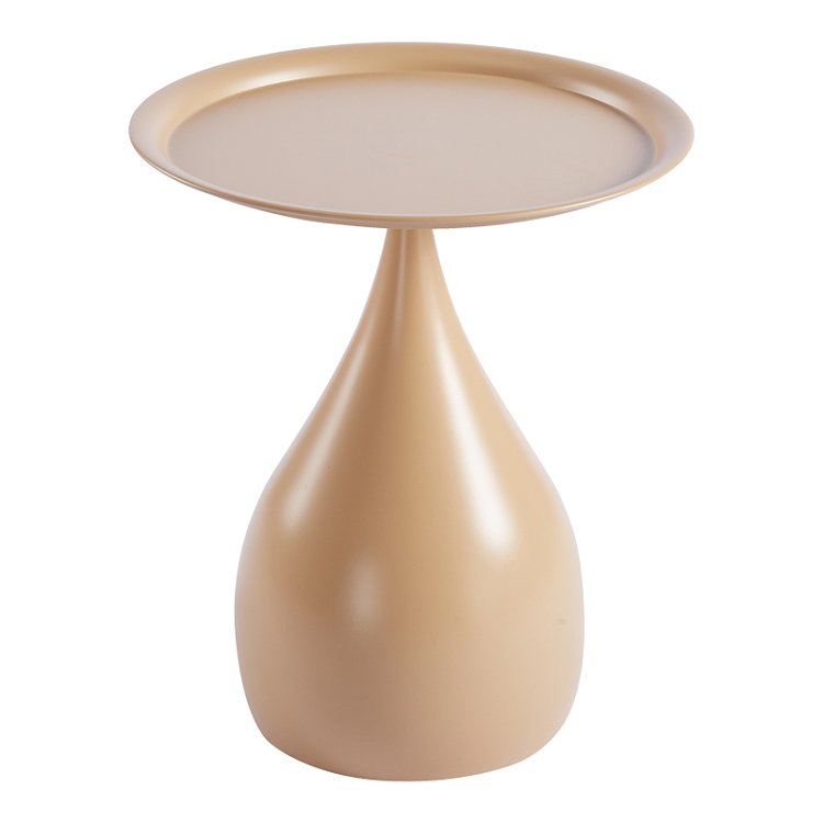Βοηθητικό τραπέζι Samino pakoworld μέταλλο cappuccino Φ39x46εκ 128-000080