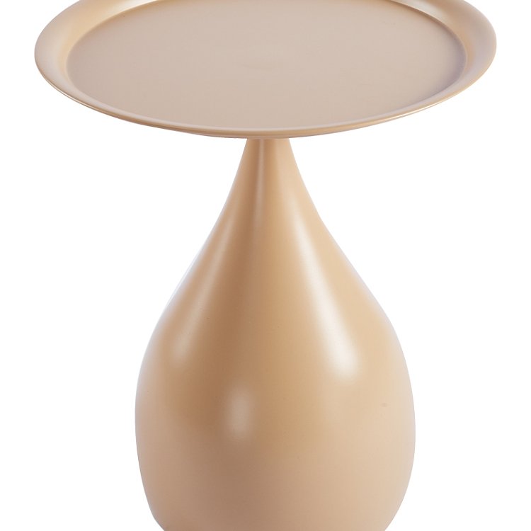 Βοηθητικό τραπέζι Samino pakoworld μέταλλο cappuccino Φ39x46εκ 128-000080