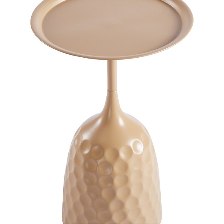 Βοηθητικό τραπέζι Waini pakoworld μέταλλο cappuccino Φ39x60εκ 128-000081