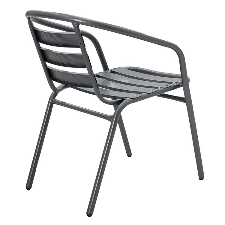Πολυθρόνα Tade pakoworld μέταλλο ανθρακί 54x58x73εκ 130-000038