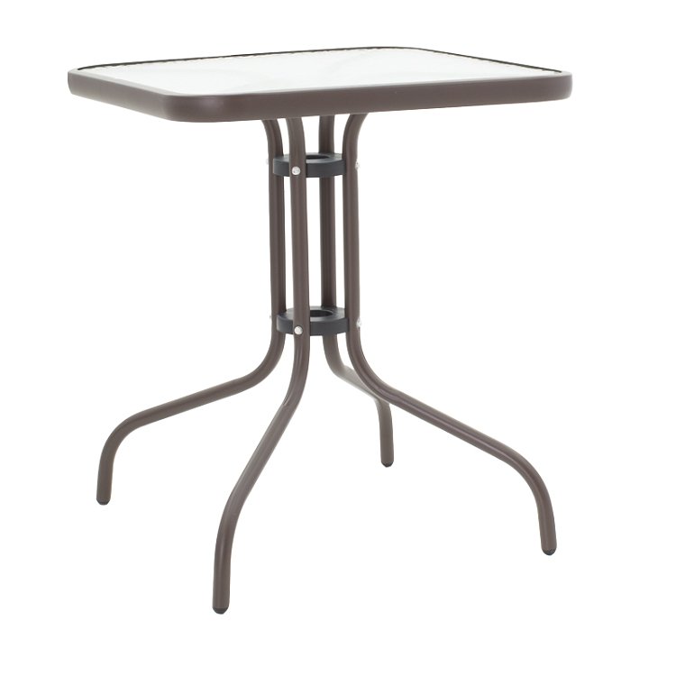 Tραπεζαρία Obbi-Watson pakoworld σετ 3τεμ καφέ μέταλλο-pe rattan 60x60x70εκ 130-000085