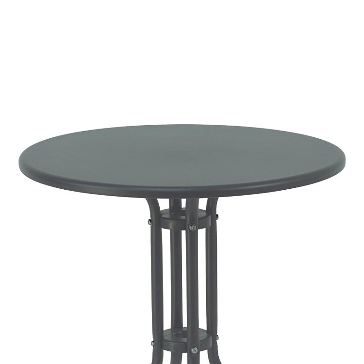 Τραπέζι Vergo pakoworld ανθρακί μέταλλο Φ60x70εκ 130-000102