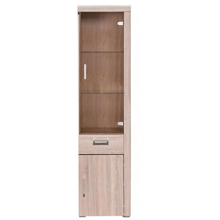 Βιτρίνα Μονόφυλλη Damis 50.5x35x203εκ Σονόμα MDF Διακόσμηση TO-DAM1D1W1S