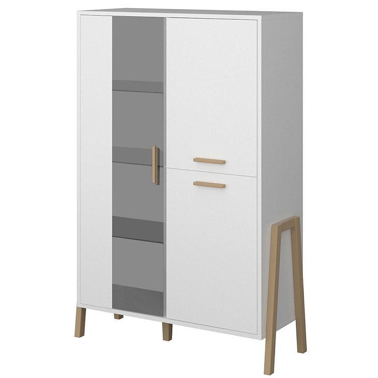 Βιτρίνα Belle Λευκό 102.5x41x152.5cm TO-BELLE1W2DWHITE