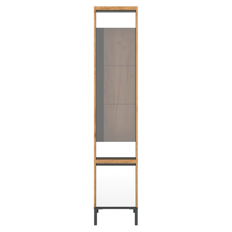 Βιτρίνα Palmor Χρυσό Δρυς-Λευκό 40x40x200cm TO-PALMOR1D1W