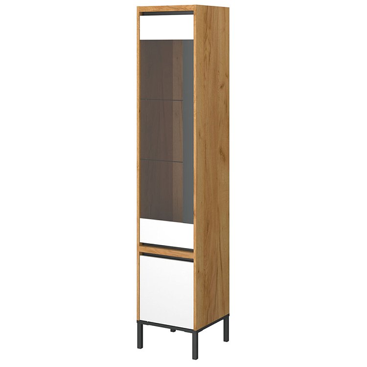 Βιτρίνα Palmor Χρυσό Δρυς-Λευκό 40x40x200cm TO-PALMOR1D1W
