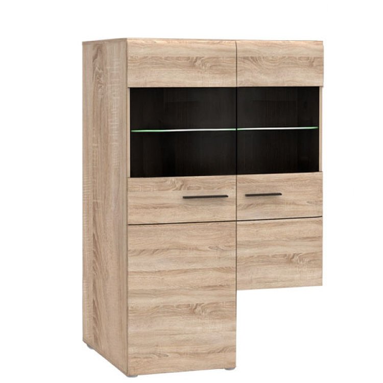 Κρεμαστή Βιτρίνα Δίφυλλη Solo αριστερή 2W 90x41x136 Sonoma Wenge TO-SOLOTV2WL