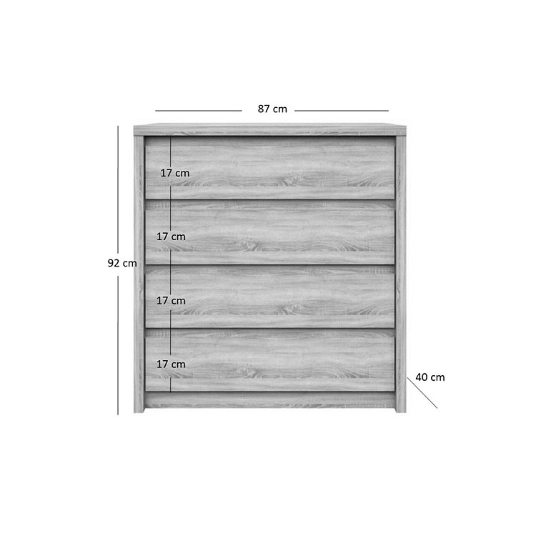 Συρταριέρα Norton Σονόμα 87x40x91.5εκ TO-NORT4S