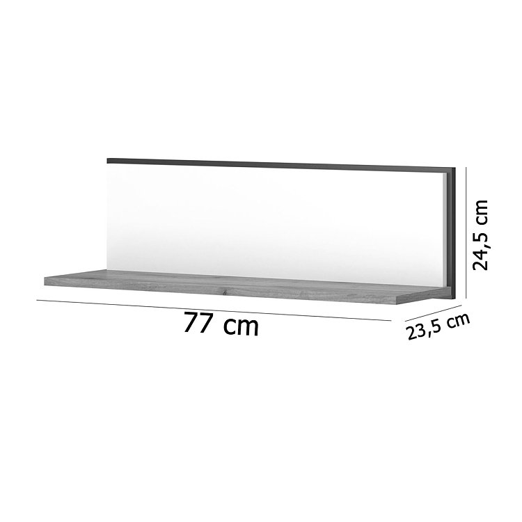 Ράφι Επιτοίχιο Palmor Χρυσό Δρυς-Λευκό 77x23.5x24.5cm TO-PALMOR80