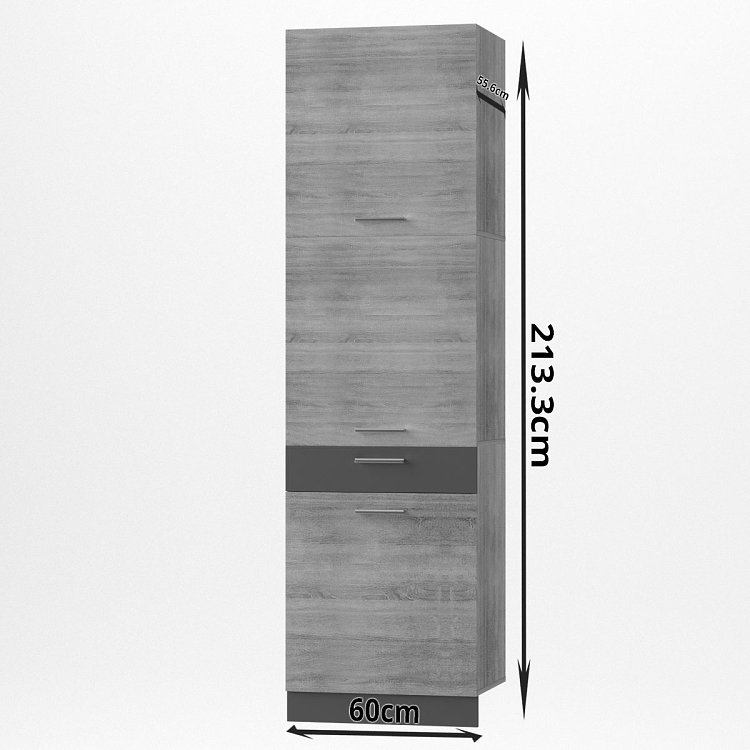 Alina Μεγάλο ντουλάπι 60x55,6x213,3εκ Σονόμα-Μόκκα SO-AD60RV