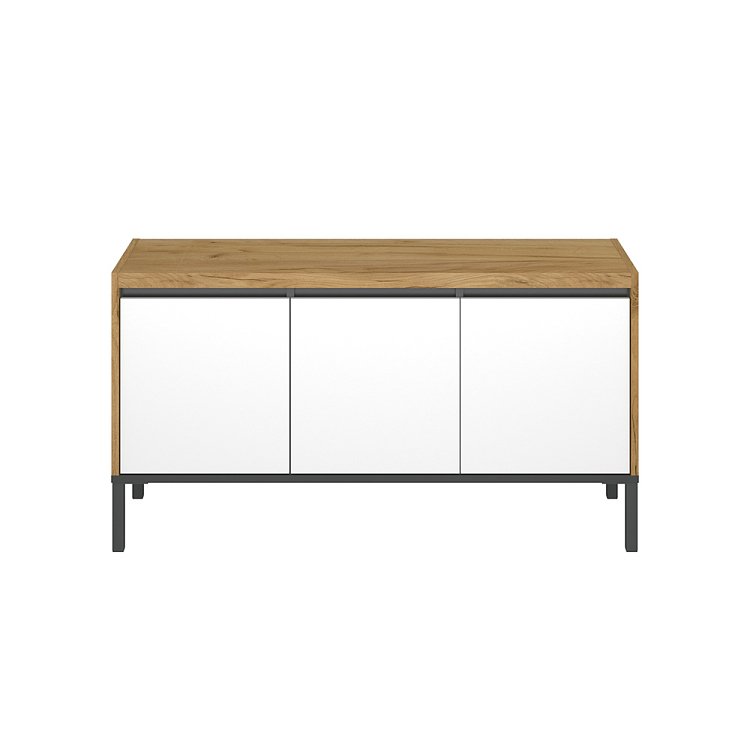 Έπιπλο Τηλεόρασης Palmor Χρυσό Δρυς-Λευκό 113.5x40x60cm TO-PALMORTV3D115