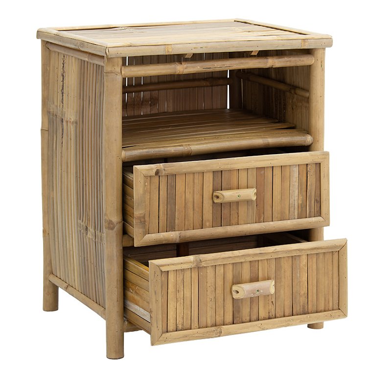 Κομοδίνο Ofra pakoworld bamboo φυσικό 56x46x69εκ 141-000021