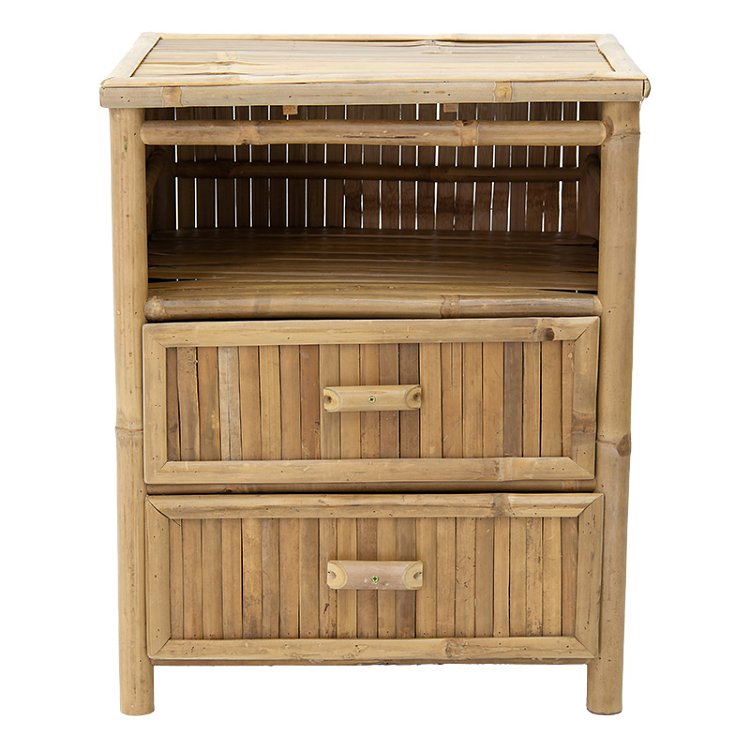 Κομοδίνο Ofra pakoworld bamboo φυσικό 56x46x69εκ 141-000021