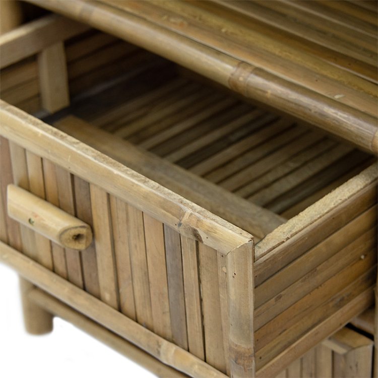 Κομοδίνο Ofra pakoworld bamboo φυσικό 56x46x69εκ 141-000021