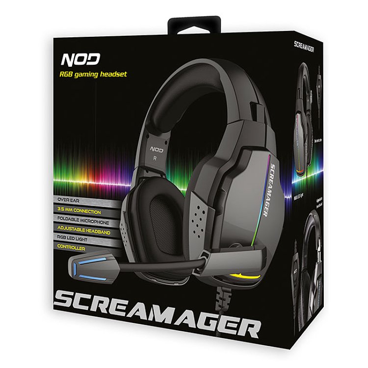 NOD SCREAMAGER Gaming Headset με RGB LED Φωτισμό 141-0161