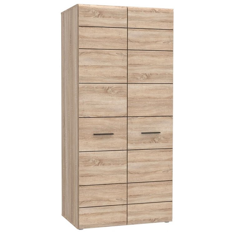 Ντουλάπα Δίφυλλη Solo Sonoma-Wenge 91x58x197cm TO-SOLO2D