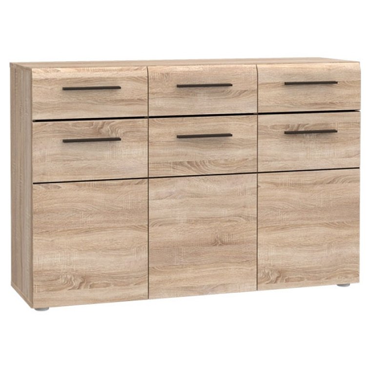Μπουφές Solo 150x41x82cm Sonoma με Wenge και MDF Καμπυλωτό τελείωμα στις πόρτες TO-SOLO3D3S