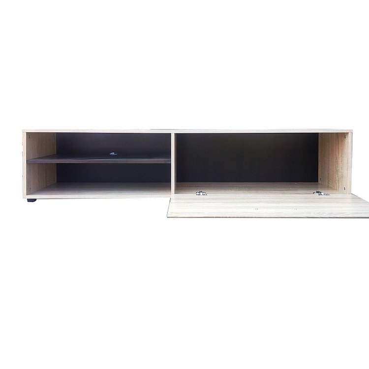 Έπιπλο TV Solo 163x41x38cm Sonoma με Wenge και MDF Καμπυλωτό τελείωμα στις πόρτες TO-SOLOTV1D