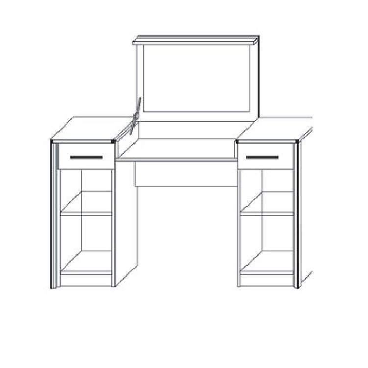 Τουαλέτα Scarlet Σονόμα-Βέγκε 122x46x76-117.5εκ SO-SCARLETOY