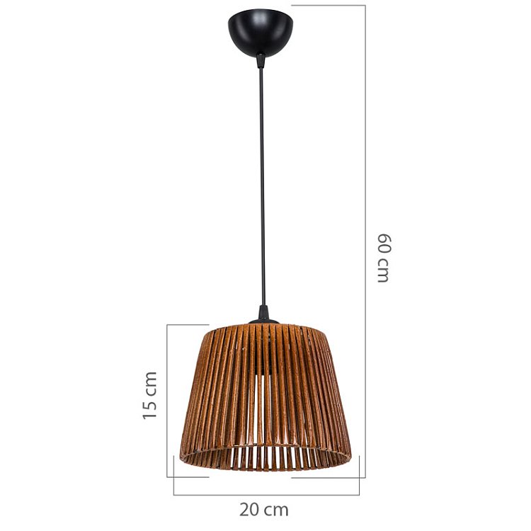 Φωτιστικό οροφής μονόφωτο PWL-1116 pakoworld Ε27 καφέ Φ20x15εκ 147-000061