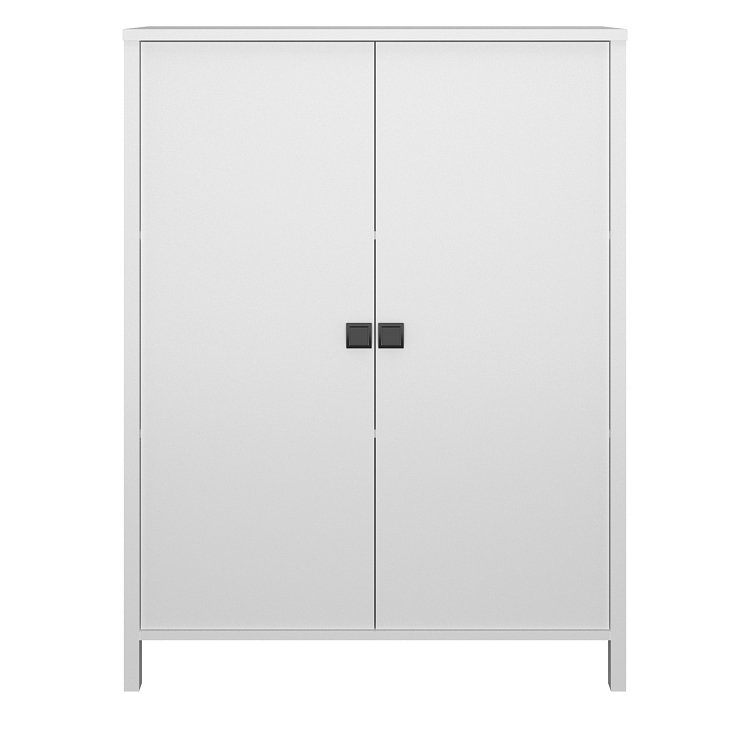 Κομότα Δίφυλλη Marocco Λευκό 99x37x130.5cm TO-MARKOM2DWHITE