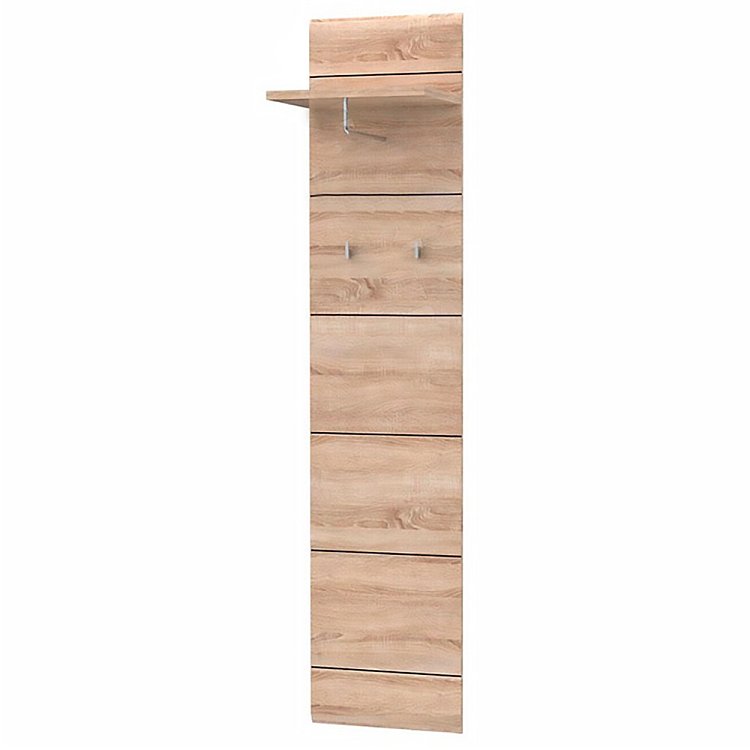 Κρεμάστρα Solo 40x30x194cm Sonoma με λεπτομέρειες Wenge και MDF Καμπυλωτό τελείωμα TO-SOLOHANG