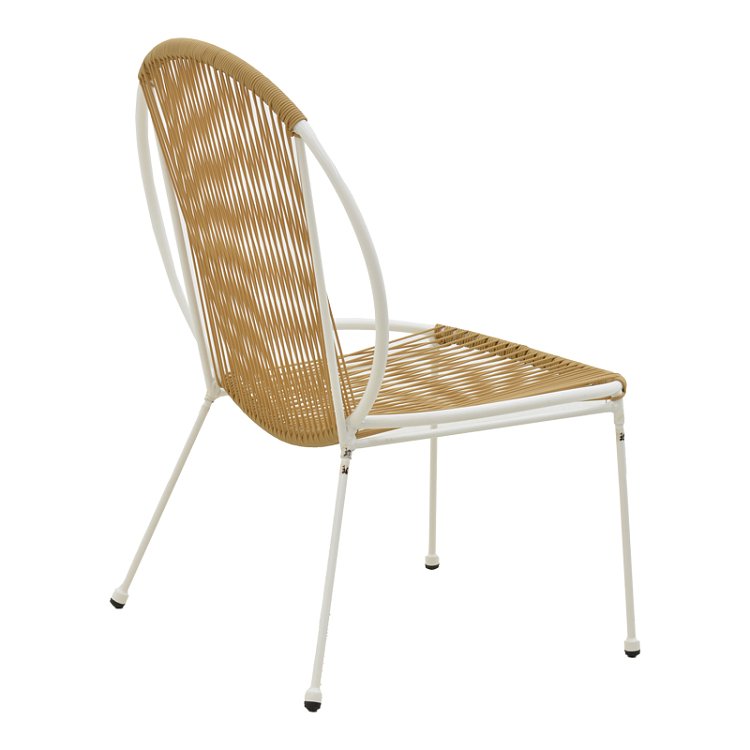 Καρέκλα Dapper pakoworld λευκό μέταλλο-pe φυσικό 64.5x71x92.5εκ 152-000043