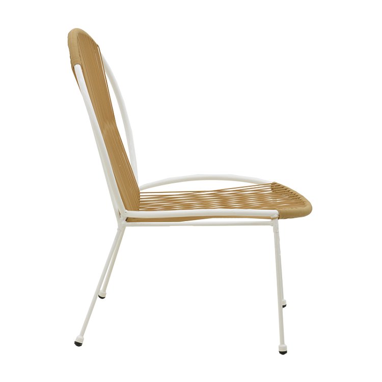Καρέκλα Dapper pakoworld λευκό μέταλλο-pe φυσικό 64.5x71x92.5εκ 152-000043