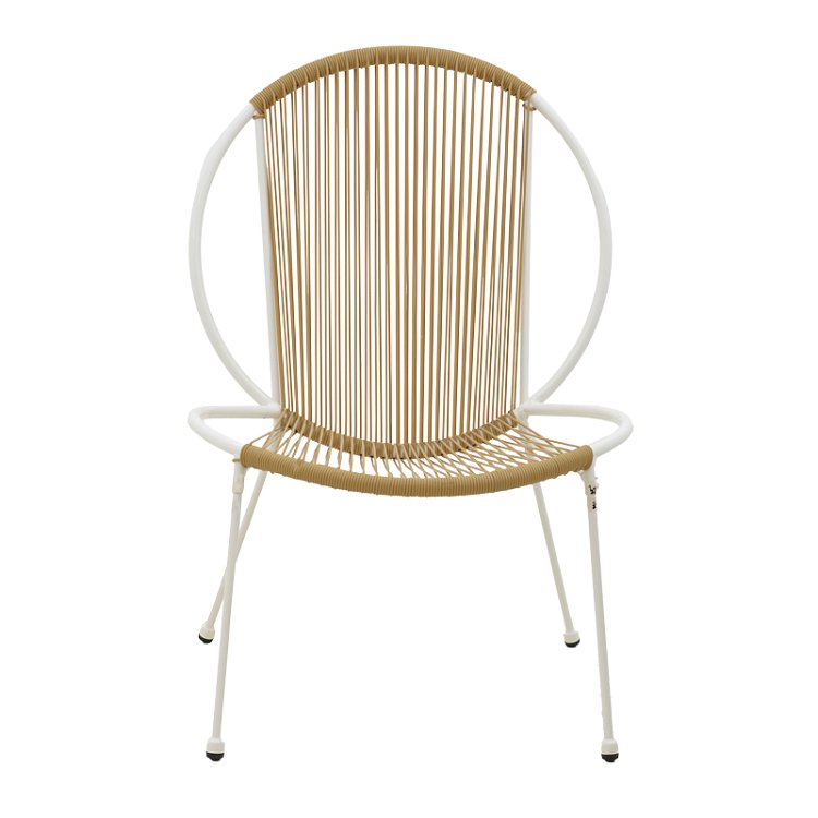 Καρέκλα Dapper pakoworld λευκό μέταλλο-pe φυσικό 64.5x71x92.5εκ 152-000043