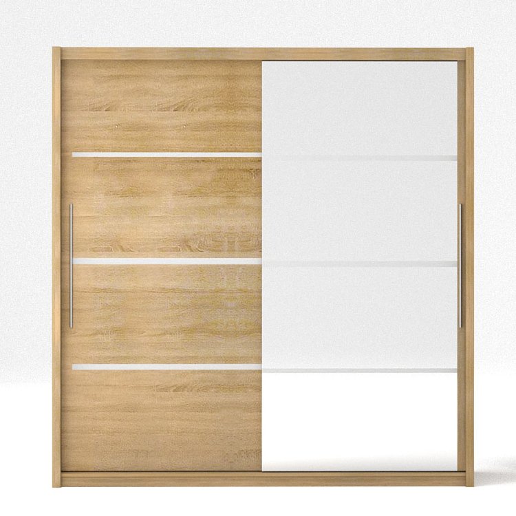 Ντουλάπα Δίφυλλη Ilona Sonoma 180x61x215εκ MDF TO-ILO180S
