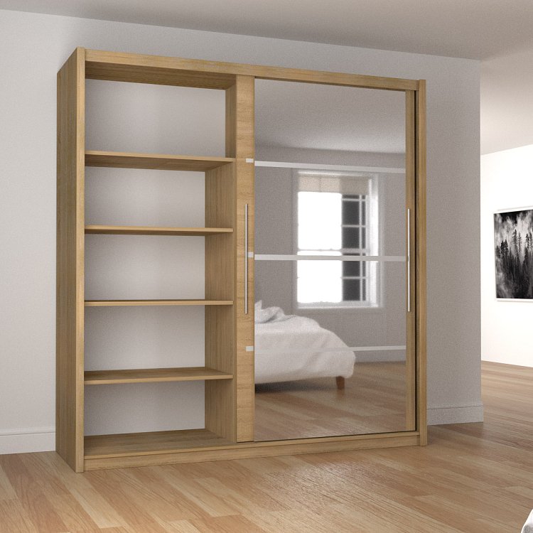 Ντουλάπα Δίφυλλη Ilona Sonoma 180x61x215εκ MDF TO-ILO180S