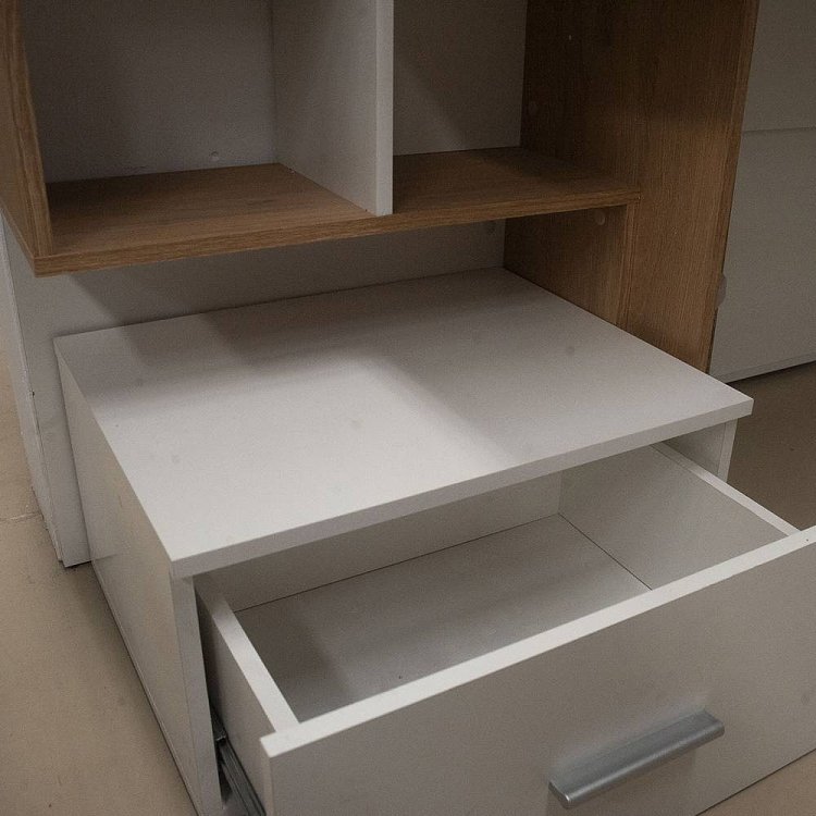 Γραφείο HO1S Λευκό με Φυσικό 149x50x105εκ TO-DESKHO1S