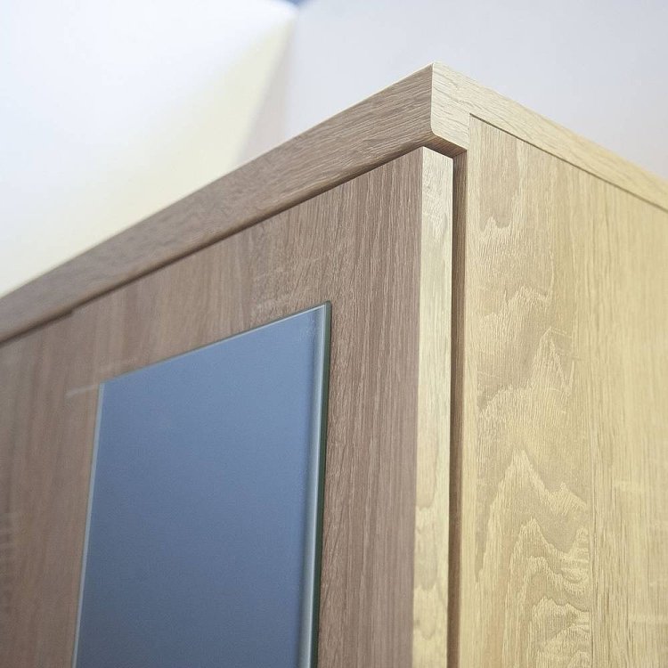 Ντουλάπα Δίφυλλη Top Mix 60x33x183cm Σονόμα με Καθρέπτη TO-TOPSFZ2D1S60