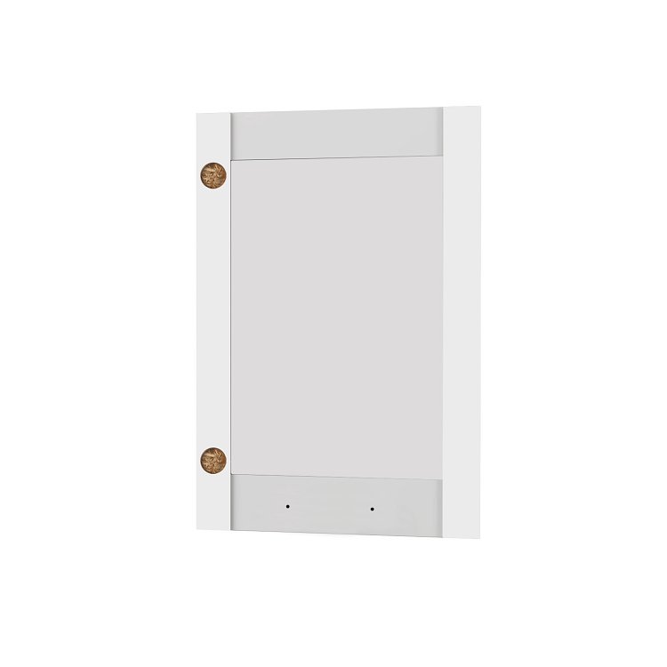 Άνω Πορτάκι-Τζάμι Δεξί Charlotte Λευκό 50x71.8x1.6cm SO-CV50G-1R