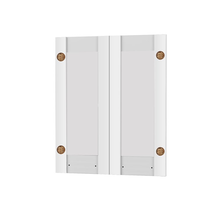 Άνω Πορτάκια-Τζάμι Charlotte Λευκό 60x71.8x1.6cm SO-CV60G-1