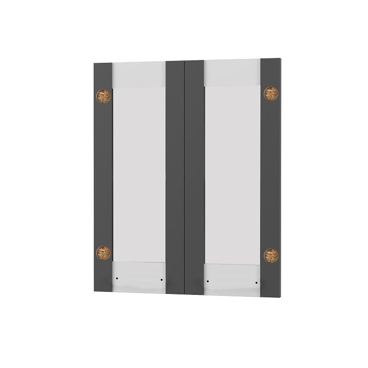 Άνω Πορτάκια-Τζάμι Charlotte Γραφίτης 60x71.8x1.6cm SO-CV60G-3