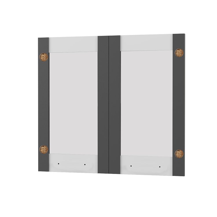 Άνω Πορτάκια-Τζάμι Charlotte Γραφίτη 80x71.8x1.6cm SO-CV80G-3