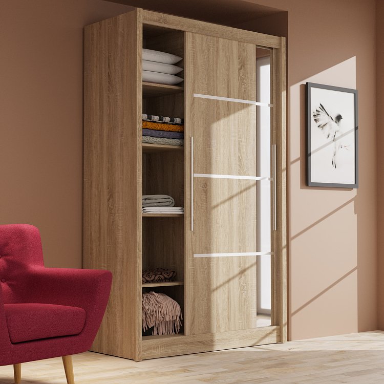 Ντουλάπα Δίφυλλη Ilona Sonoma 130x61x215εκ MDF TO-ILO130S