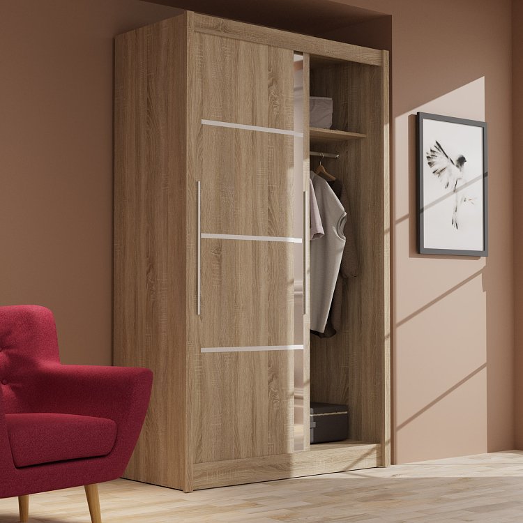 Ντουλάπα Δίφυλλη Ilona Sonoma 130x61x215εκ MDF TO-ILO130S