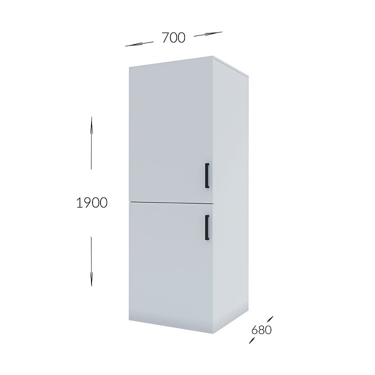Ντουλάπα Πλυντηρίου Laundry Λευκό 70x68x190cm GR-LAUNDRY-1